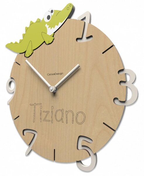 Dětské hodiny CalleaDesign krokodýl 36cm (možnost vlastního jména)