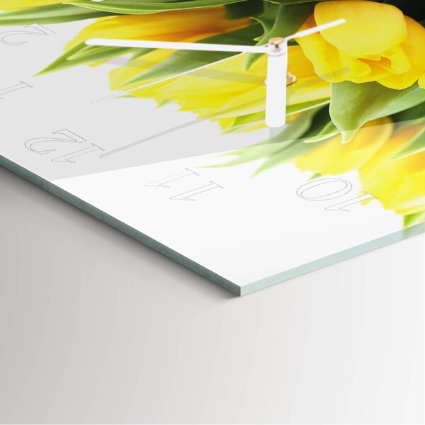 Skleněné hodiny Tulipánové květy zskb-30x30-00081866