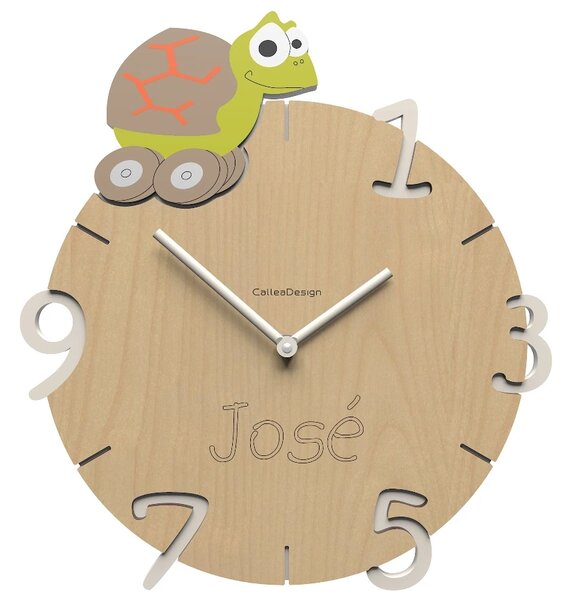 Dětské hodiny CalleaDesign želva 36cm (možnost vlastního jména)