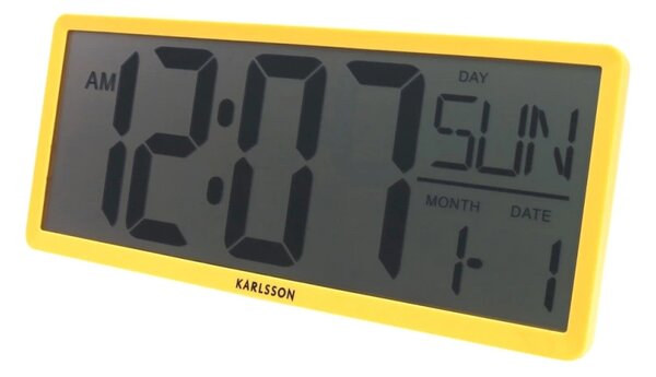 Digitální LCD hodiny 6020YE Karlsson 35cm