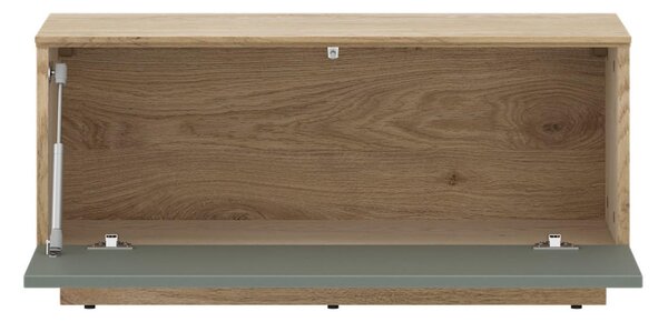 NÍZKÁ KOMODA, barvy dubu, šalvějově zelená, 80/37,6/35 cm Livetastic - TV stolky & komody pod TV, Online Only