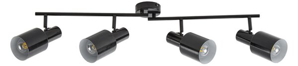 Stropní lampa Lindby, Ovelia, stmívatelné, Černá, Obývací pokoj, Kov, Moderní
