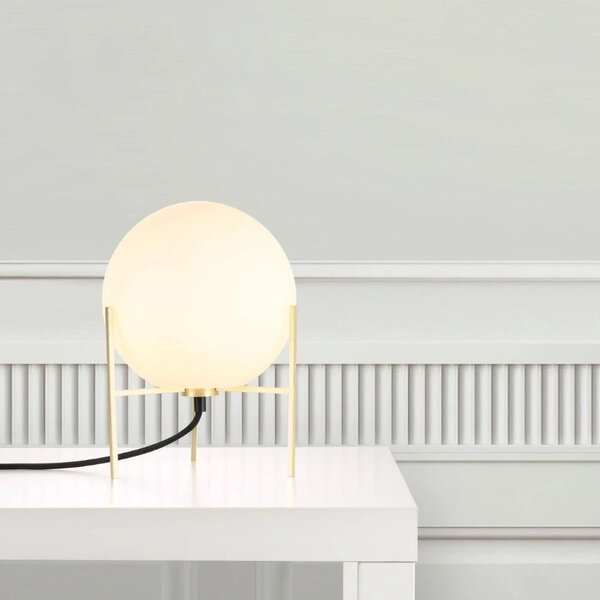 Nordlux Opálově bílá skleněná stolní lampa Alton