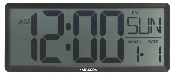 Digitální LCD hodiny 6020BK Karlsson 35cm
