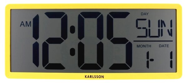Digitální LCD hodiny 6020YE Karlsson 35cm