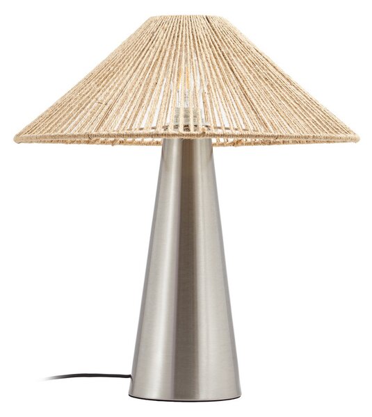 Stolní lampa Lucande, Stephane, Béžová, Obývací pokoj, Tkanina / Textil, Moderní