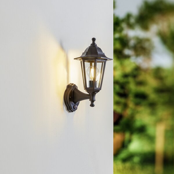 Venkovní svítidla Lindby, Nane, stmívatelné, Černá, Balkon, Plast, Starožitný