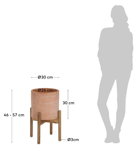 Terakotový květináč Kave Home Dalva 30 cm