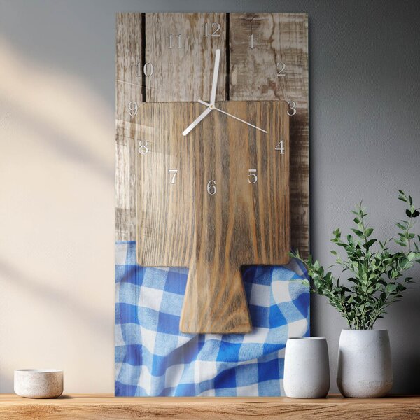 Skleněné hodiny vertikální Krájecí prkénka zsppb-30x60-00092709