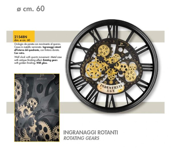 Lowell Italy Designové nástěnné hodiny 21548N Lowell 60cm