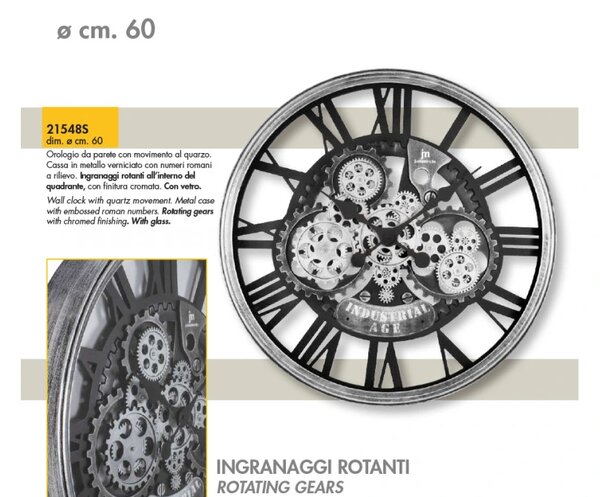 Lowell Italy Designové nástěnné hodiny 21548S Lowell 60cm