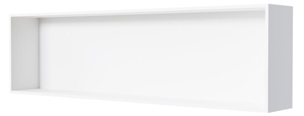 Bílá nástěnná nika z litého minerálu EG2513 - výška 25 cm - hloubka 13 cm - volitelný LED reflektor