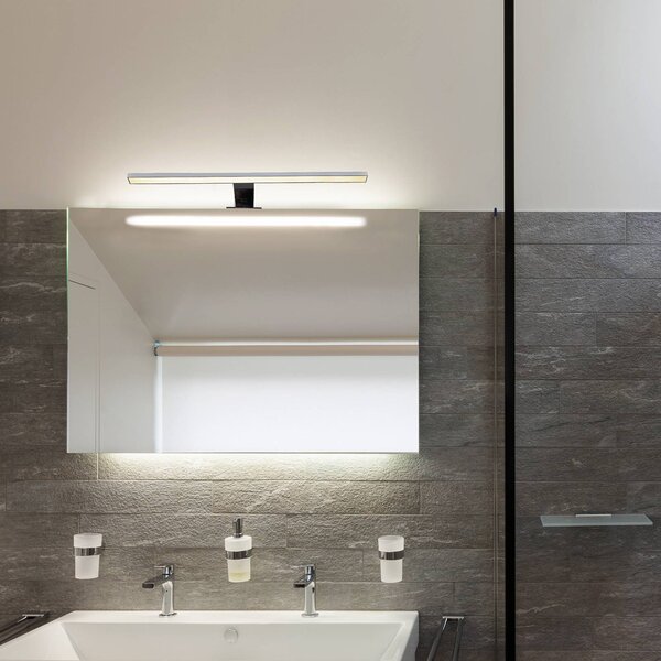 B.K. Licht LED zrcadlové svítidlo Mira, šířka 60 cm, chrom, kov, 4 000 K, Chrom / stříbro, Koupelna, kov