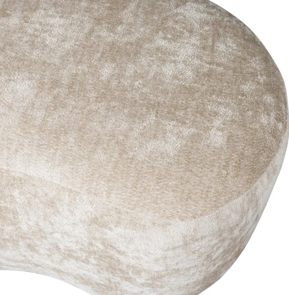 WOOOD Béžový čalouněný taburet Popule 46 cm