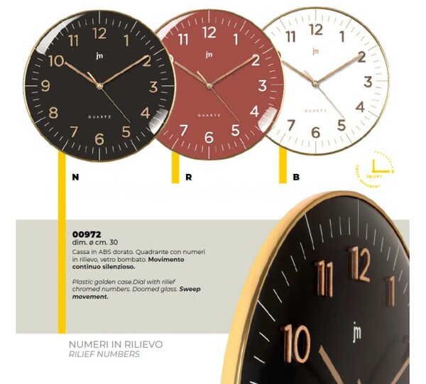Lowell Italy Designové nástěnné hodiny 00972B Lowell 30cm