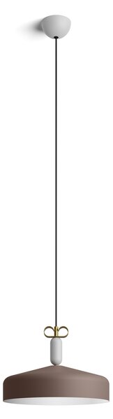 Il Fanale N2M10 Bon Ton, závěsné svítidlo v hnědé barvě s prvky mosazi, 1x15W E27, prům. 45cm