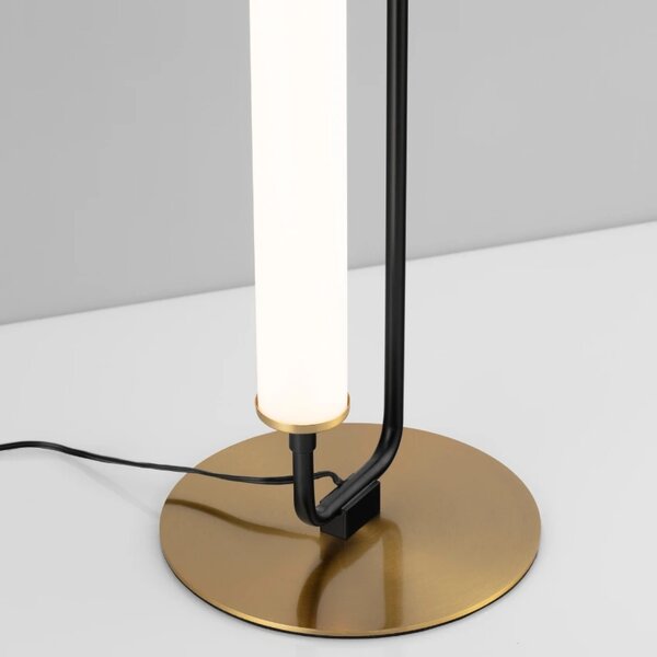 Černá kovová stolní LED lampa Nova Luce Wetro