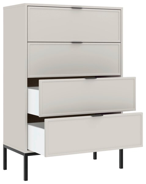 KOMODA, černá, kašmírová, 75,9/115,5/40 cm MID.YOU - Šuplíkové komody, Online Only