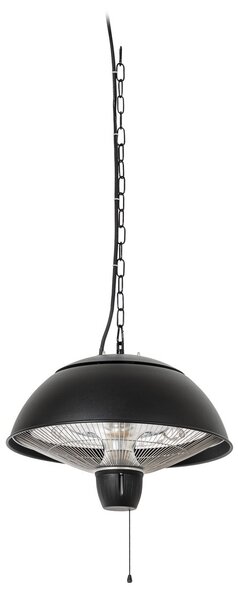 Terasový ohřívač Theriona, černý, Ø 42 cm, IP24 – Lucande Lucande, Theriona, Černá, Hliník, Moderní