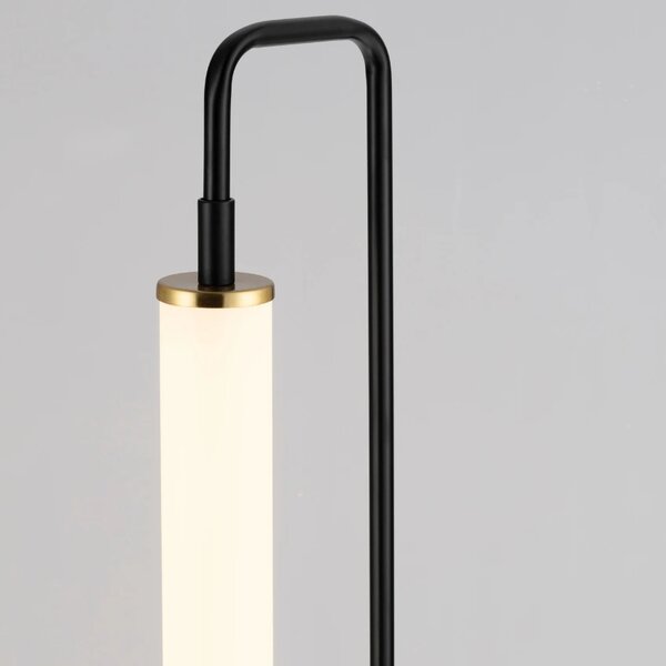 Černá kovová stolní LED lampa Nova Luce Wetro