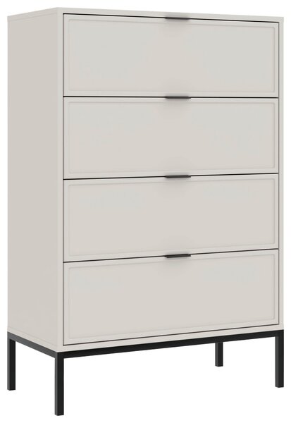 KOMODA, černá, kašmírová, 75,9/115,5/40 cm MID.YOU - Šuplíkové komody, Online Only