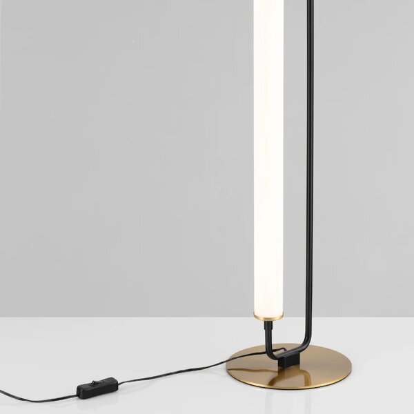 Černá kovová stolní LED lampa Nova Luce Wetro