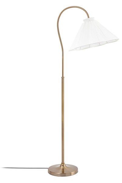 Stojací Lampa Lucande, Lisbeth, Bílá, Obývací pokoj, Tkanina / Textil, Venkovský / rustikální