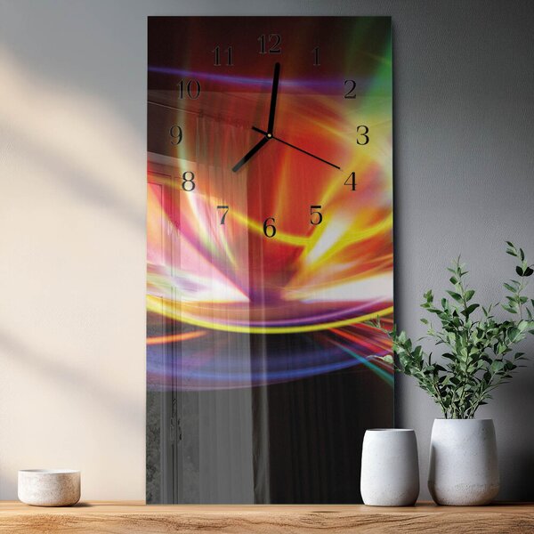 Skleněné hodiny vertikální Abstraktní umění zsppc-30x60-00172597