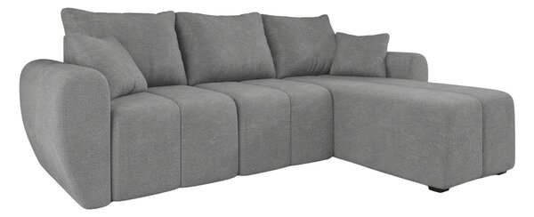 Rozkládací oboustranná sedací souprava do L SEVIO 246x145 cm, šedá + 2 polštářky ZDARMA