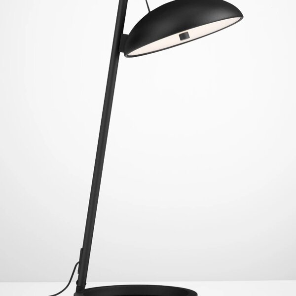 Černá kovová stolní LED lampa Nova Luce Flute