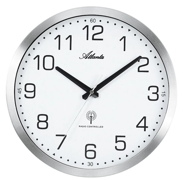 Designové nástěnné hodiny AT4371-0 Atlanta řízené signálem DCF 30cm