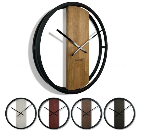 Designové nástěnné hodiny z231oval-1d-1-x50 FLEXISTYLE 50cm