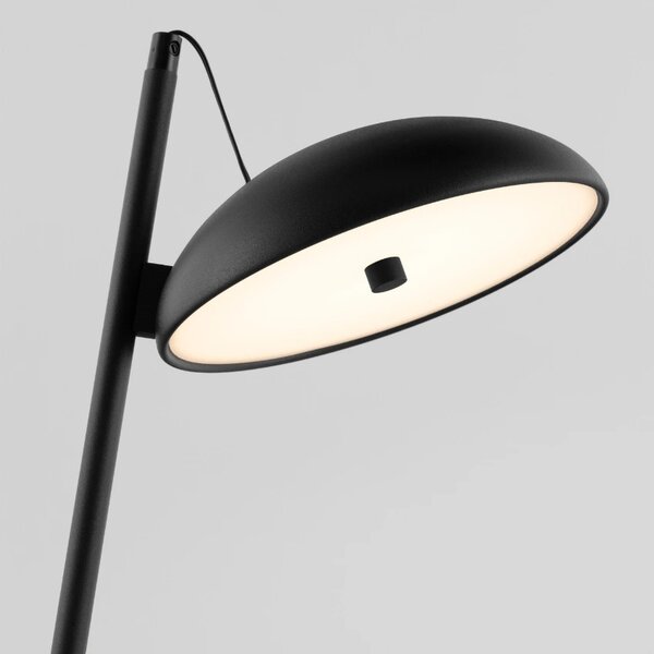 Černá kovová stolní LED lampa Nova Luce Flute