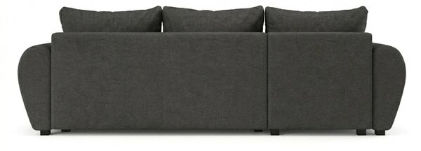 Rozkládací oboustranná sedací souprava do L SEVIO 246x145 cm, tmavě šedá + 2 polštářky ZDARMA