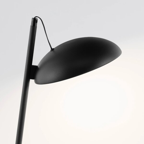 Černá kovová stolní LED lampa Nova Luce Flute