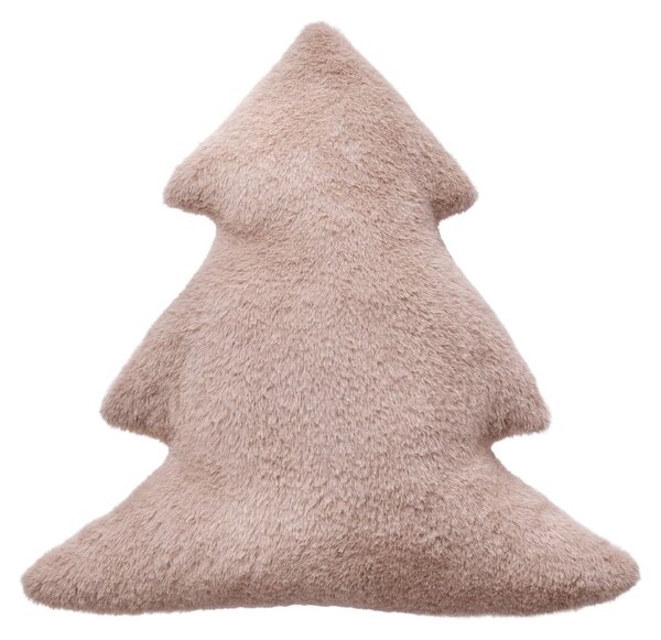 TREE Polštář plyšový jedle 45 cm - béžová