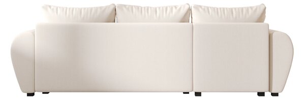 Rozkládací oboustranná sedací souprava do L SEVIO 246x145 cm, krémová + 2 polštářky ZDARMA