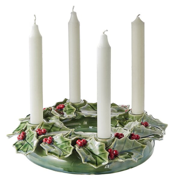ILEX Adventní věnec 26 cm - zelená