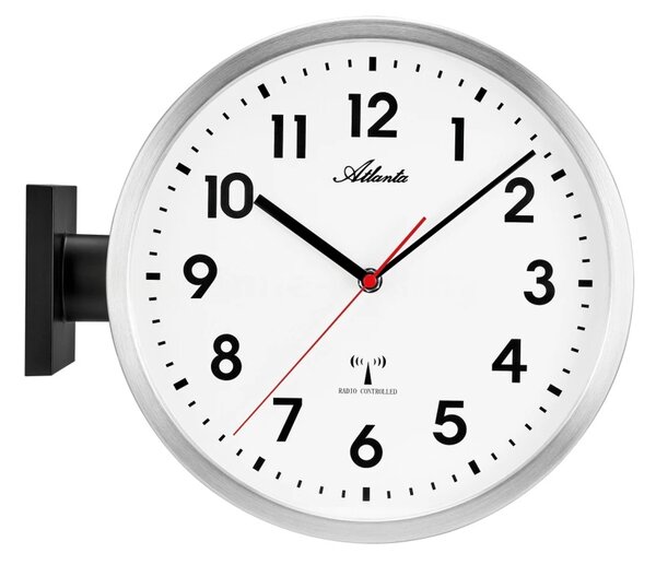 Oboustranné nástěnné hodiny 4571 Atlanta řízené rádiovým signálem 32cm