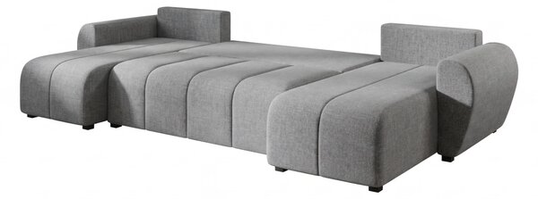 Rozkládací oboustranná sedací souprava do U SEVIO 311x145 cm, šedá + 2 polštářky ZDARMA