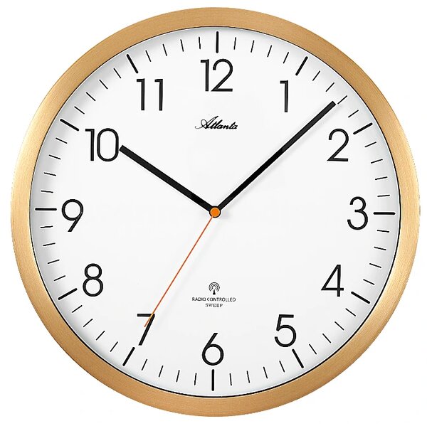 Designové nástěnné hodiny AT4382-9 Atlanta řízené signálem DCF 30cm