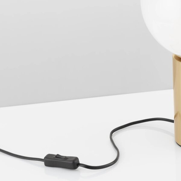 Bílo-zlatá skleněná stolní lampa Nova Luce Vita