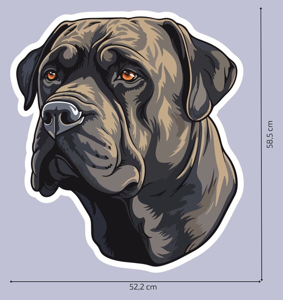 PIPPER. Nálepka Cane Corso Velikost: 60cm