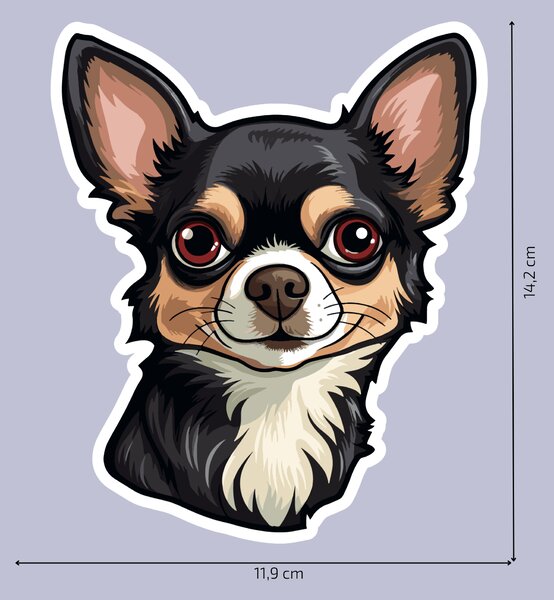 PIPPER. Nálepka Čivava Velikost: 60cm