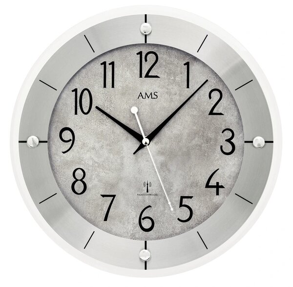 Designové nástěnné hodiny 5590 AMS řízené rádiovým signálem 31cm