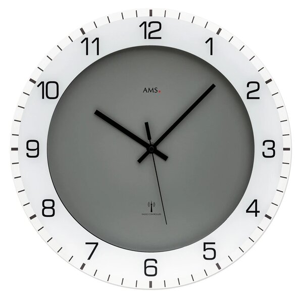Designové nástěnné hodiny 5595 AMS řízené rádiovým signálem 38cm