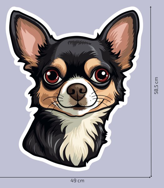 PIPPER. Nálepka Čivava Velikost: 60cm