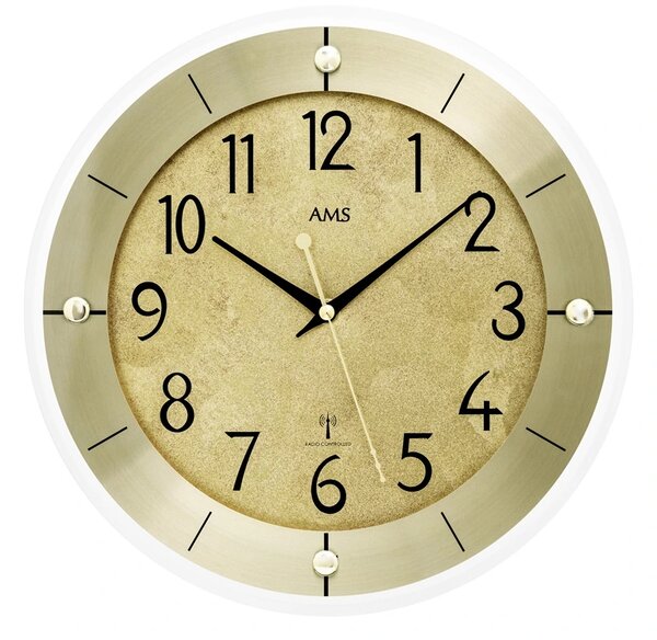 Designové nástěnné hodiny 5591 AMS řízené rádiovým signálem 31cm