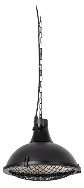 Terasový ohřívač Ormio, černý, Ø 43 cm, IP44 – Lucande Lucande, Ormio, Černá, Hliník, Moderní
