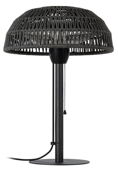 Stolní terasový ohřívač Calenza, černý, výška 70 cm, 1 500 W, hliník – Lucande Lucande, Calenza, Černá, Kov, Moderní